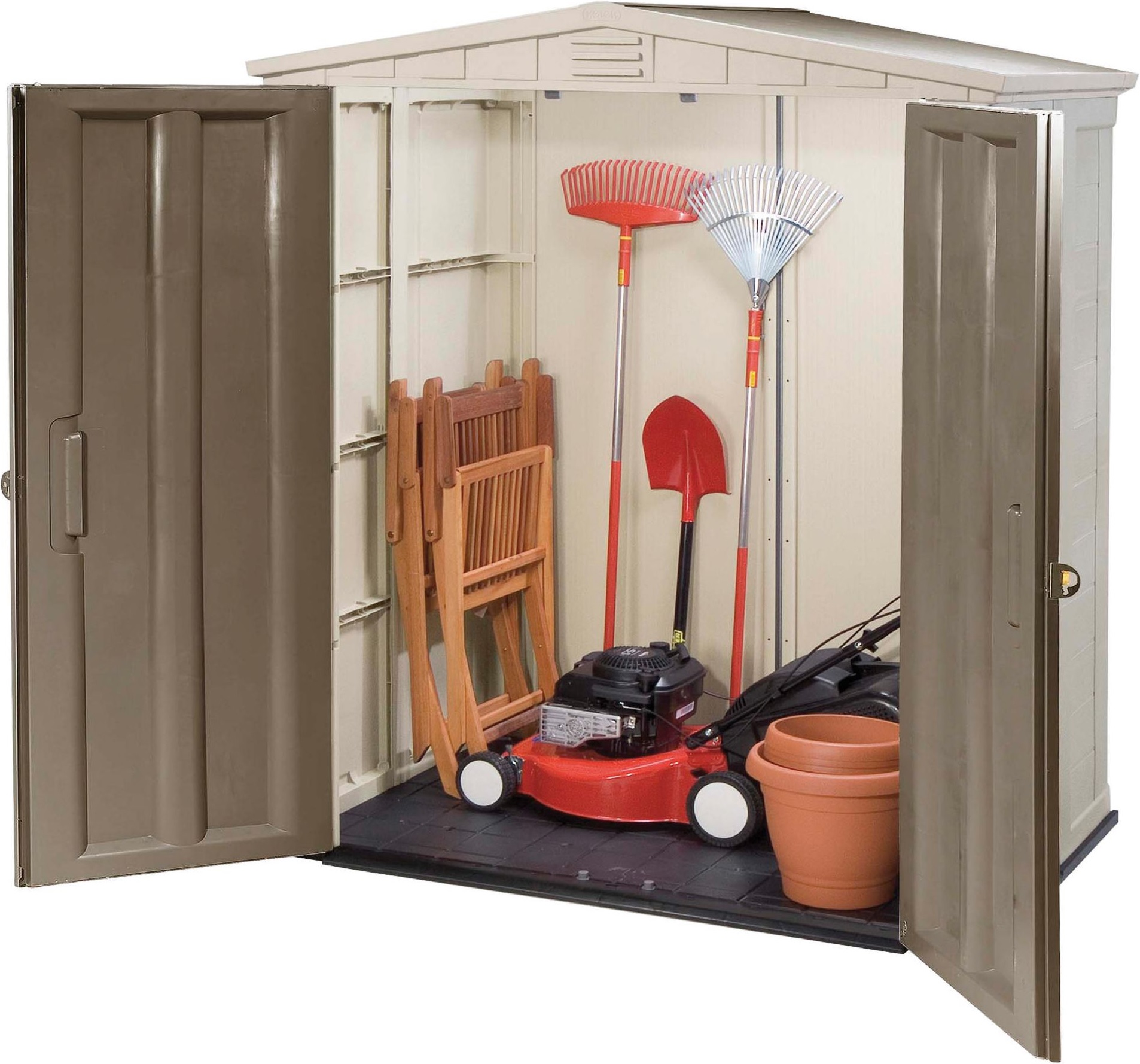 NEW Keter Apex Plastic Garden Storage Shed with Double Doors 6ft x 3ft